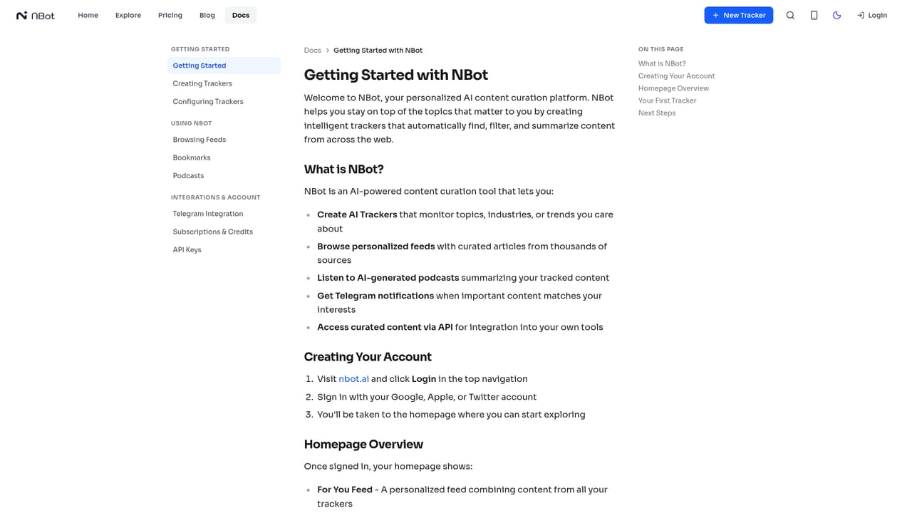 NBot AI — Check the docs for advanced options