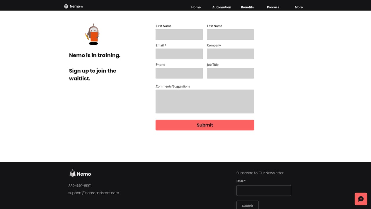 Nemo — Request a walkthrough through the contact page