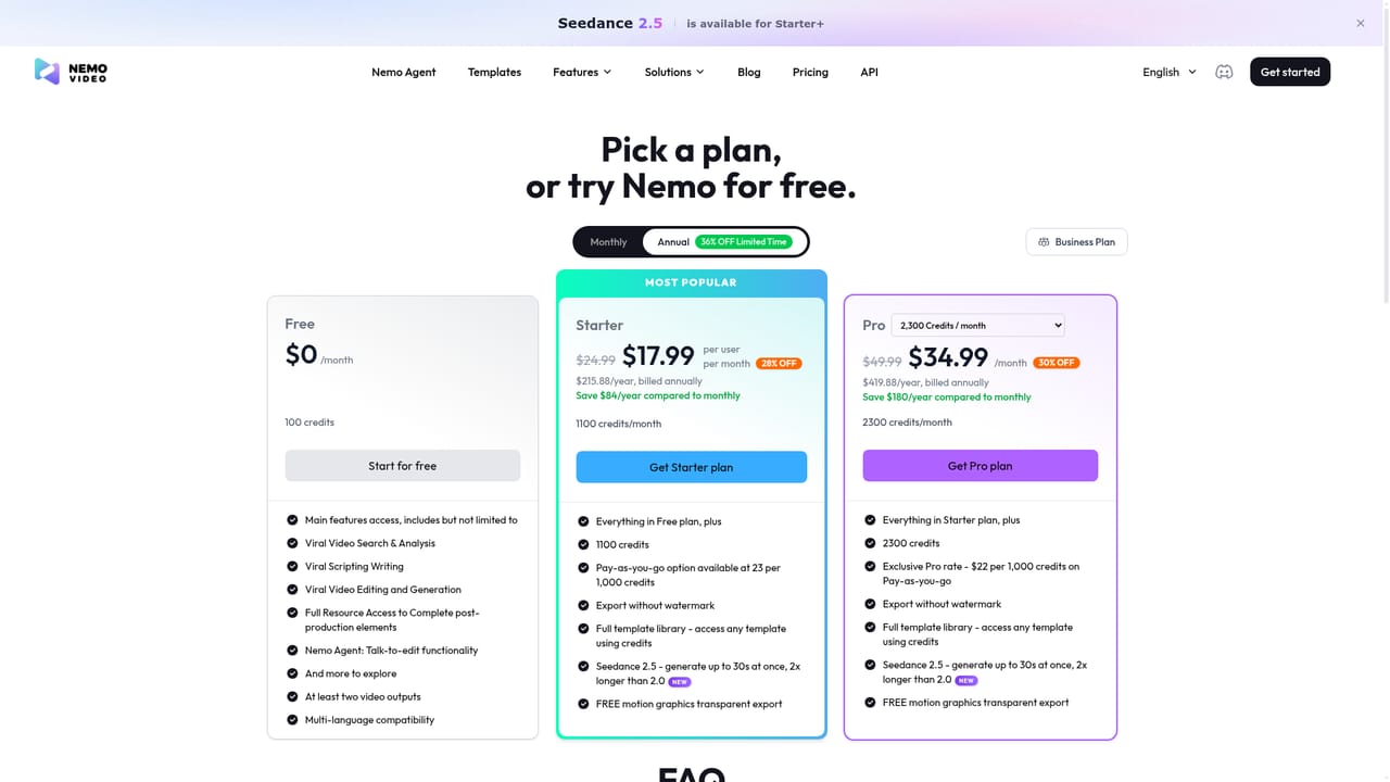 NemoVideo — Check your plan before heavy use