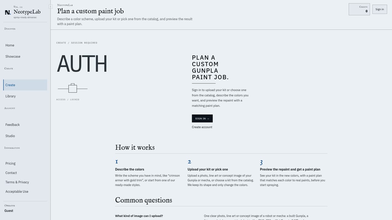 NeotypeLab — Describe the look you want