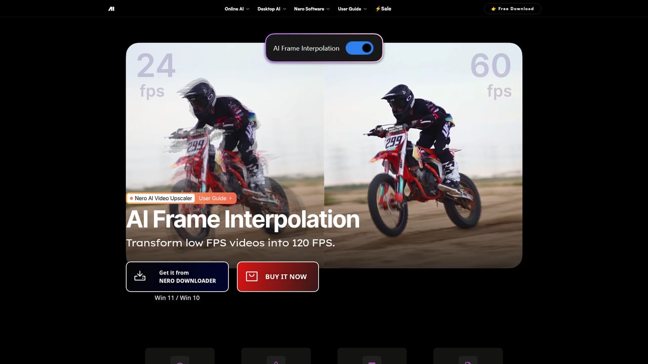 Nero AI Video Upscaler — Review the real-time preview