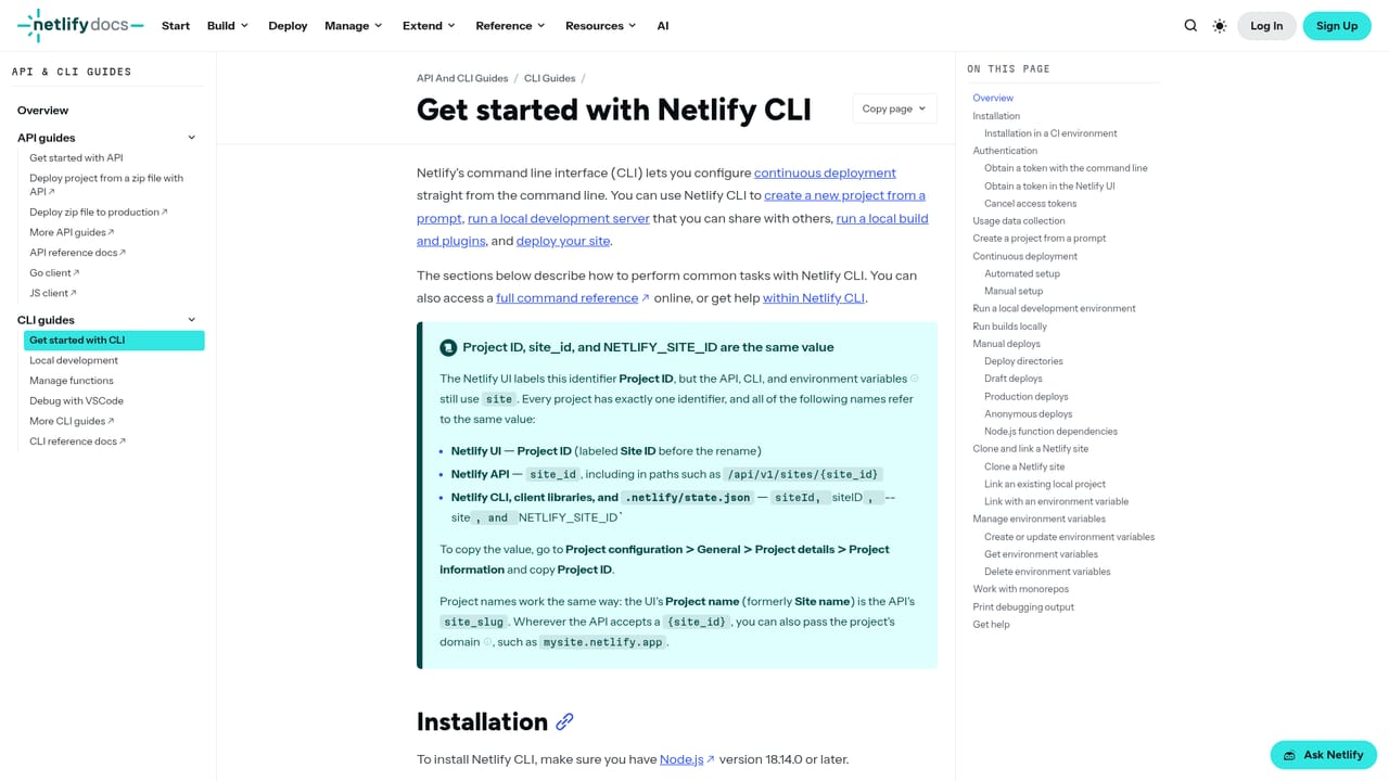 Netlify — Deploy from the terminal