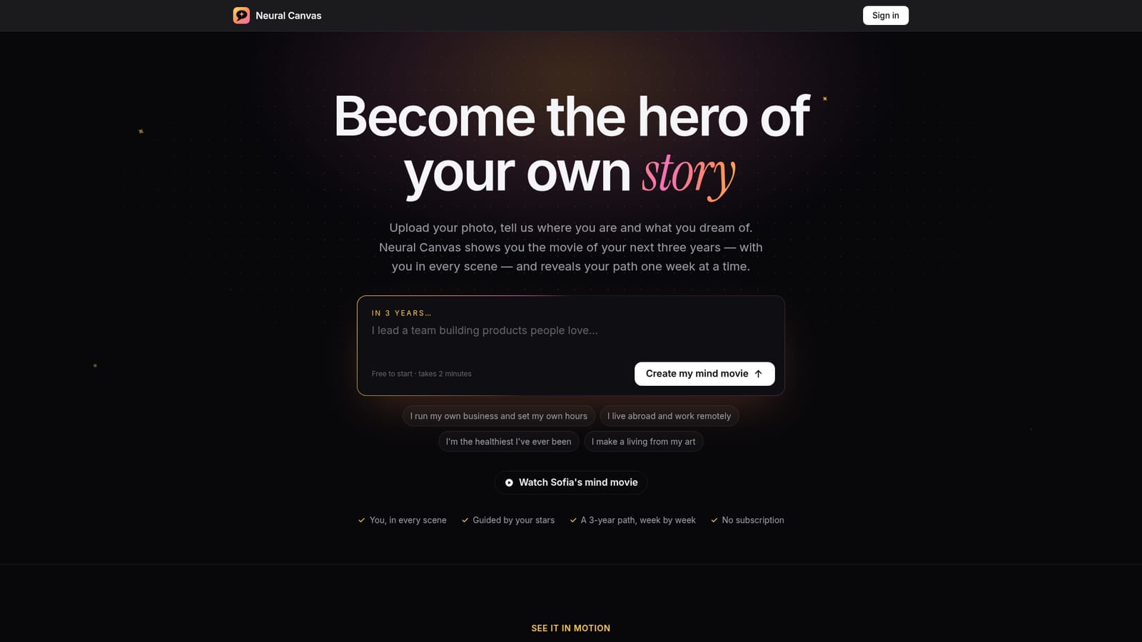 Neuralcanvas — Start the free flow