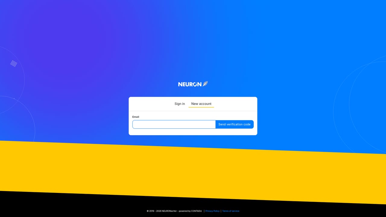 NeuronWriter — Create a NEURONwriter account