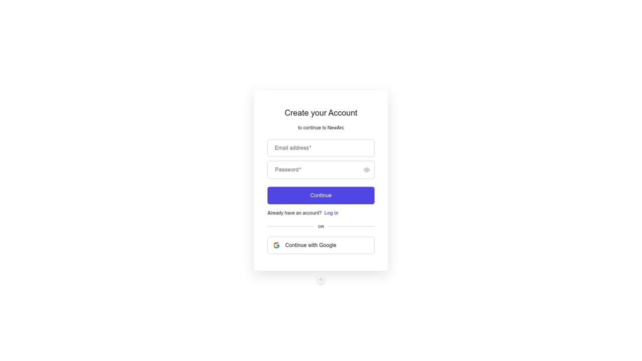 NewArc — Create a free account