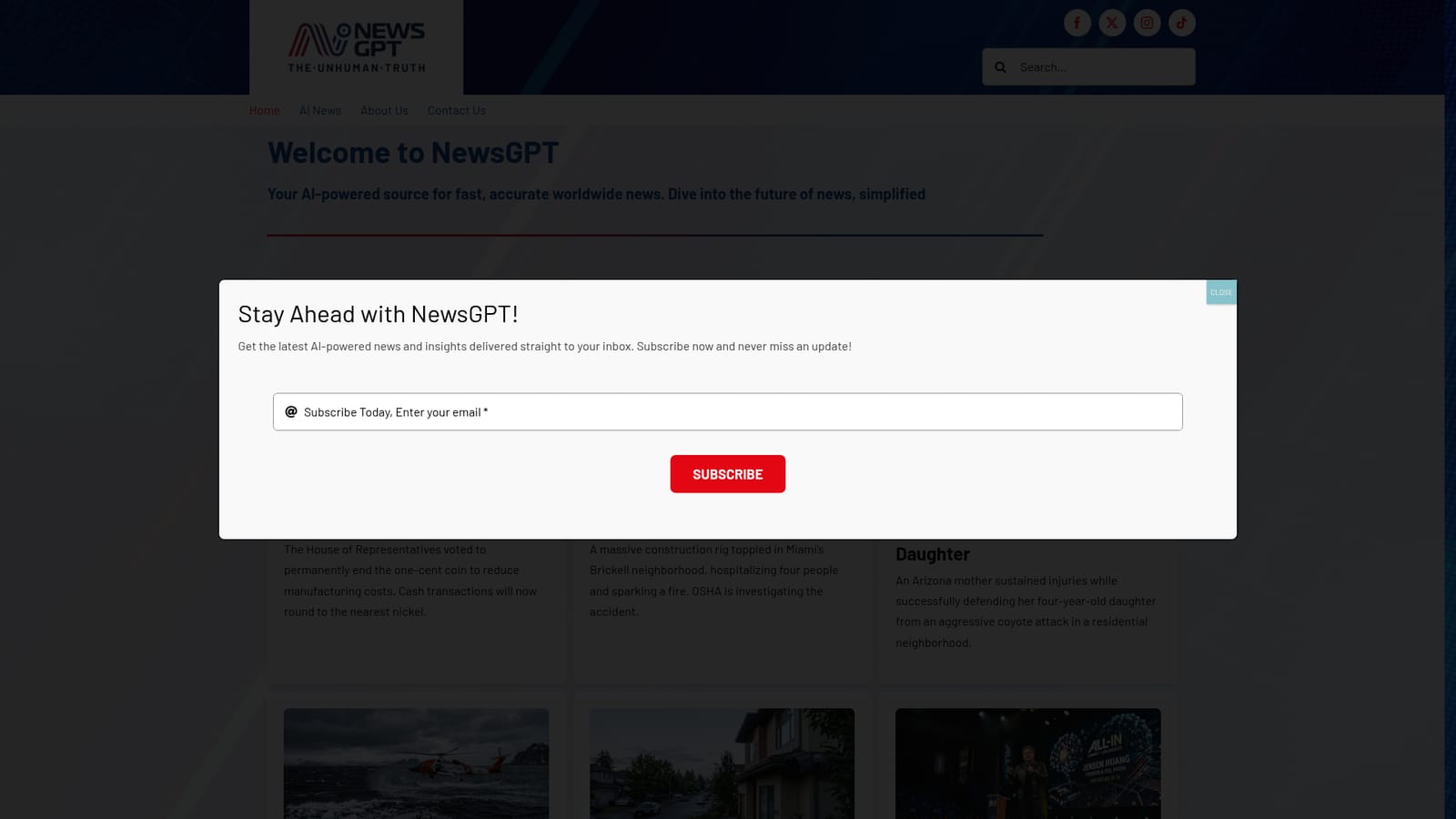 NewsGPT — Open the NewsGPT front page
