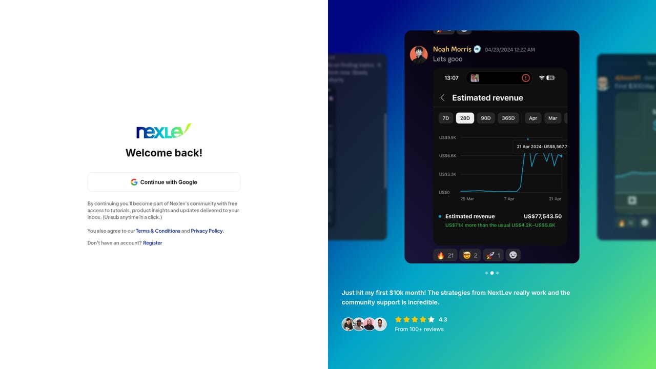 NexLev — Create a free Nexlev account