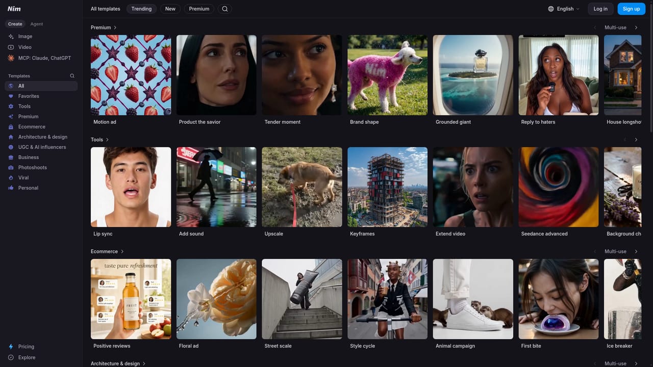 Nim Video — Browse the template library