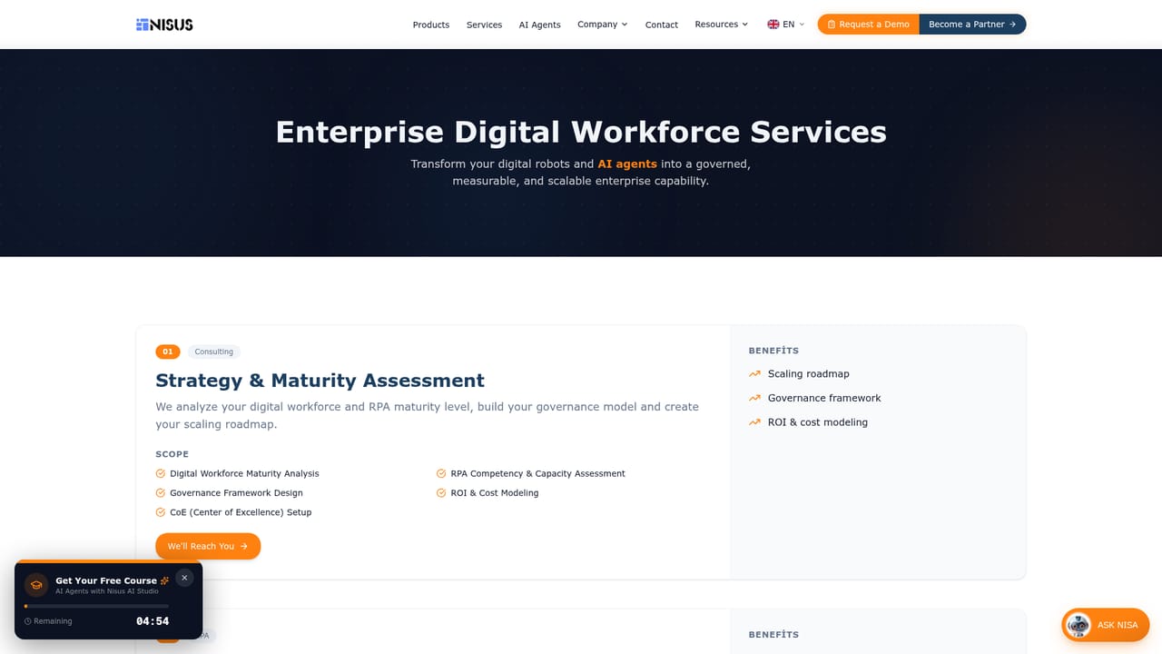 NISUS-AI — Map services to your automation maturity