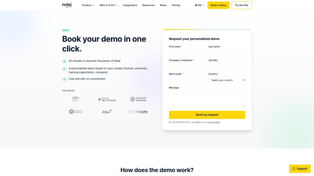Nolej — Book a demo or open a free account