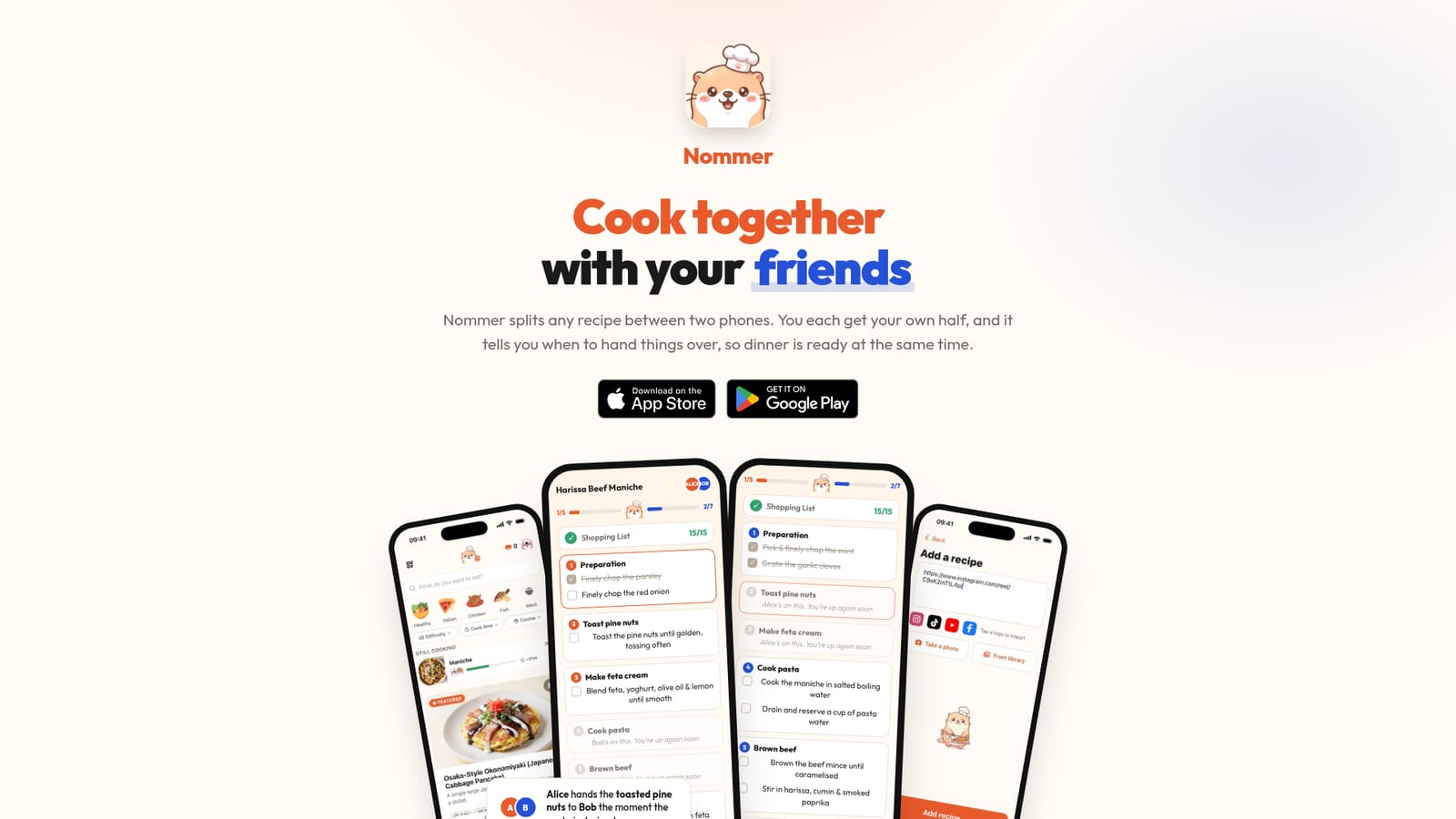 Nommer — Install Nommer on both phones