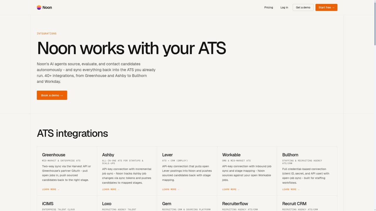 NoonAI — Connect your ATS and inbox