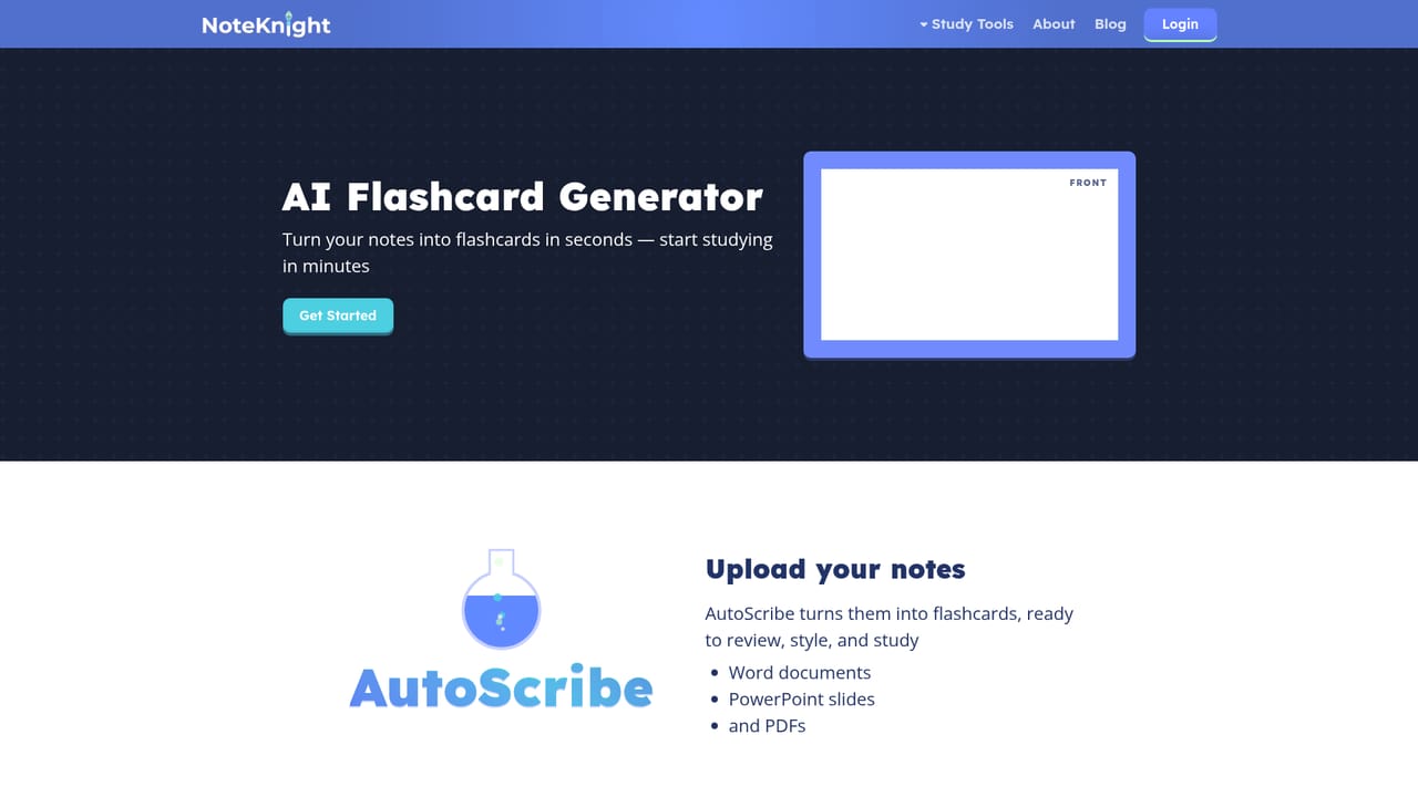 NoteKnight — Generate cards from your notes