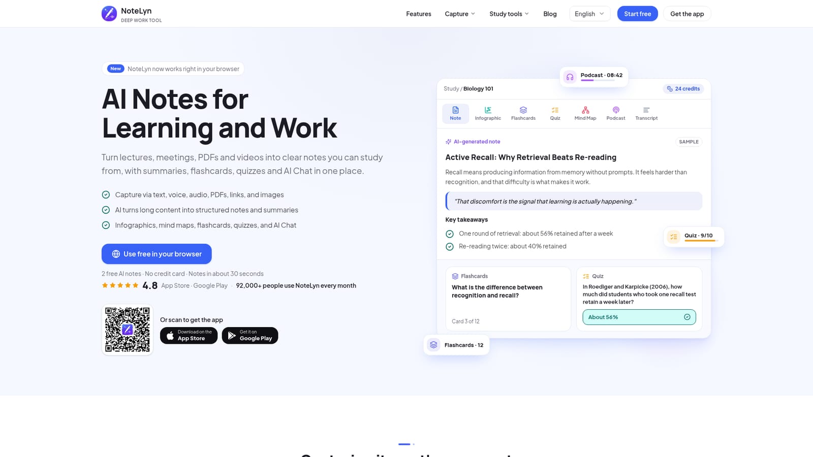 NoteLyn AI — Open the web app