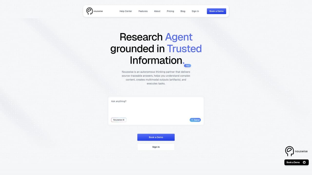 Nouswise — Book a walkthrough