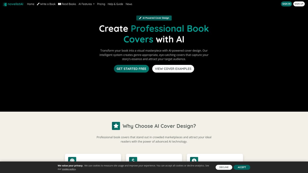 novelistAI — Design a cover image