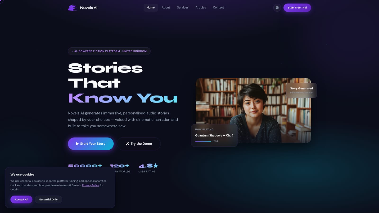 Novels AI — Open the story builder demo