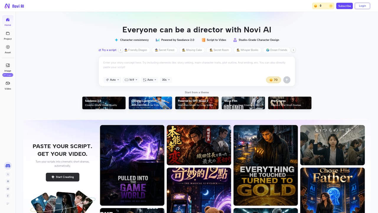 Novi AI — Open the creative explorer
