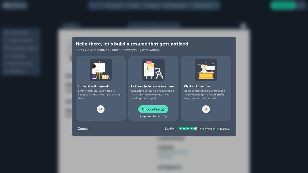 Novoresume — Fill in your details in the editor