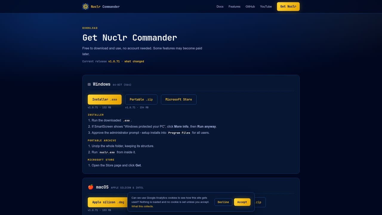 Nuclr Commander — Download the app