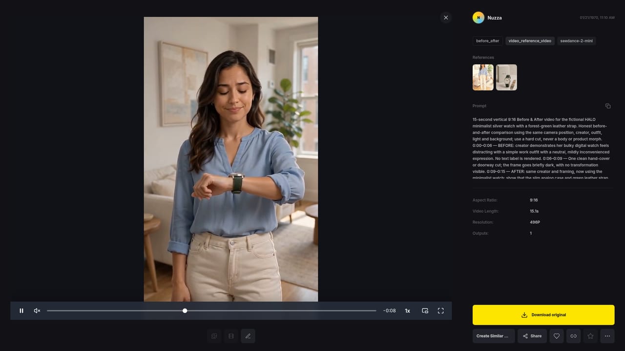 Nuzza AI — Recreate and adjust the prompt