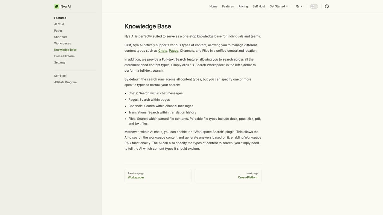 Nya AI — Load reference material into the knowledge base