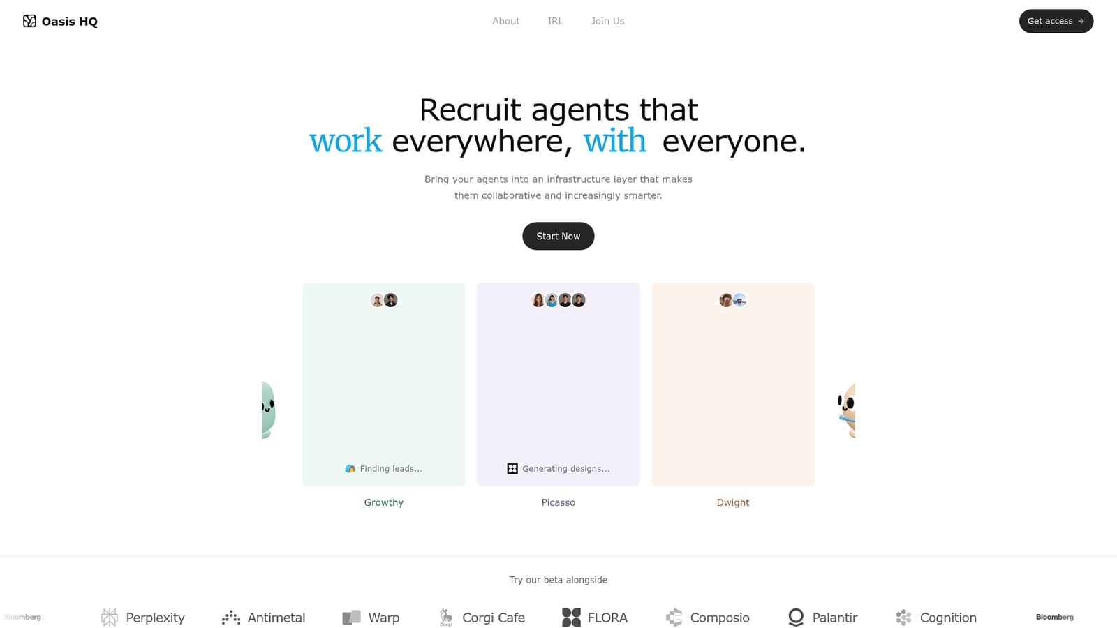 Oasis HQ — Review the workspace concept