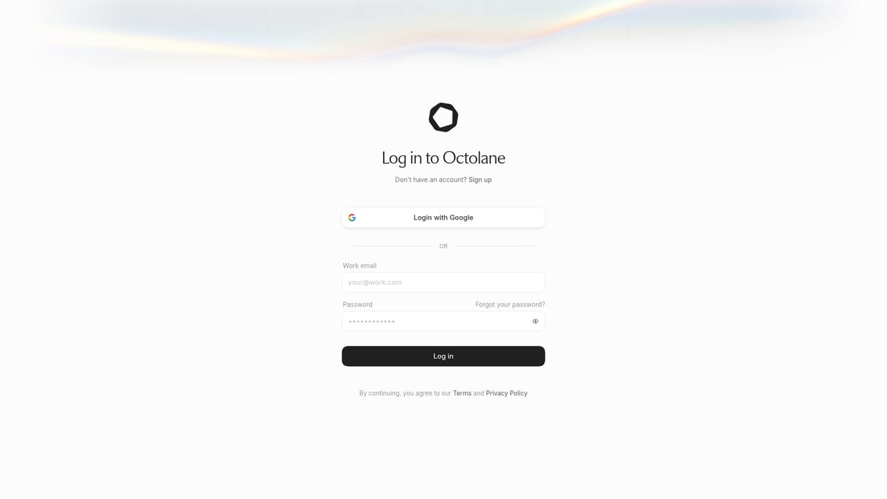 Octolane AI — Sign in to the workspace