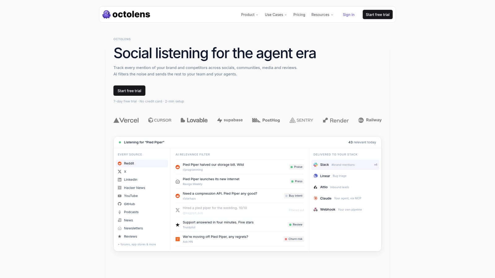 Octolens — Start a free trial workspace