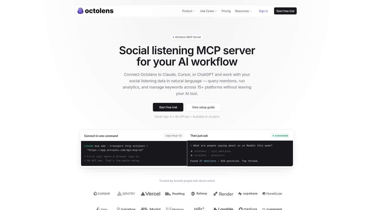 Octolens — Query mentions from an AI agent