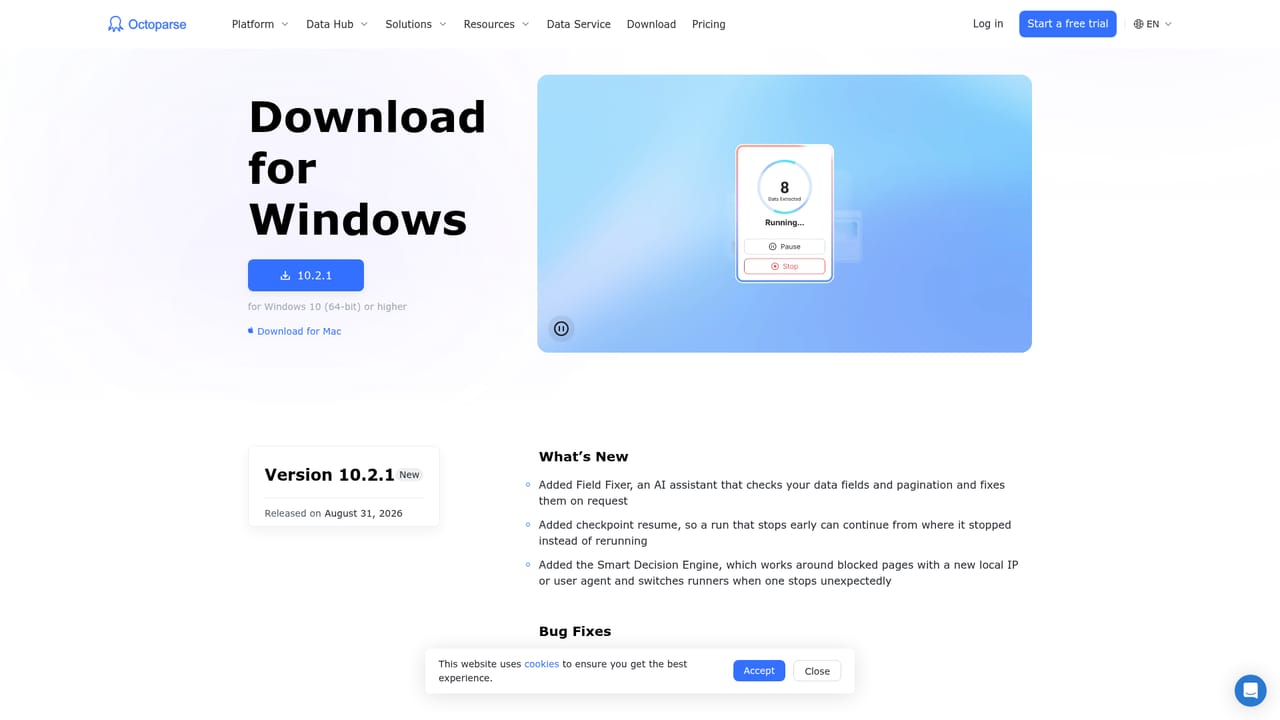 Octoparse — Install the desktop app for visual editing