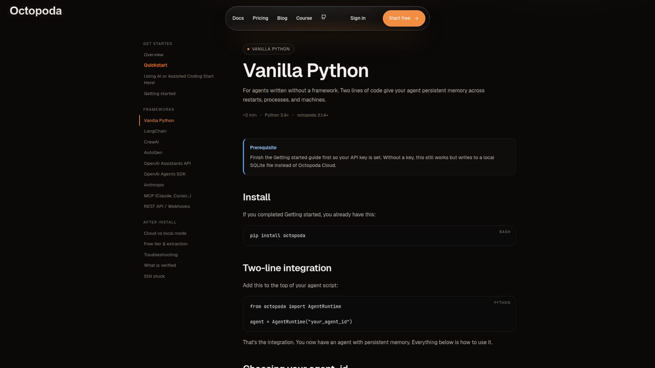 Octopoda — Store and retrieve your first memories