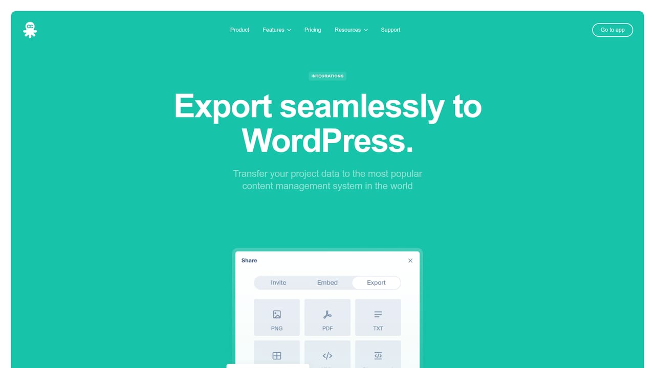 Octopus — Export or connect to your tools