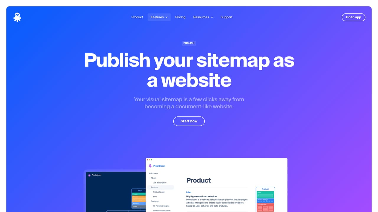 Octopus — Publish as a website