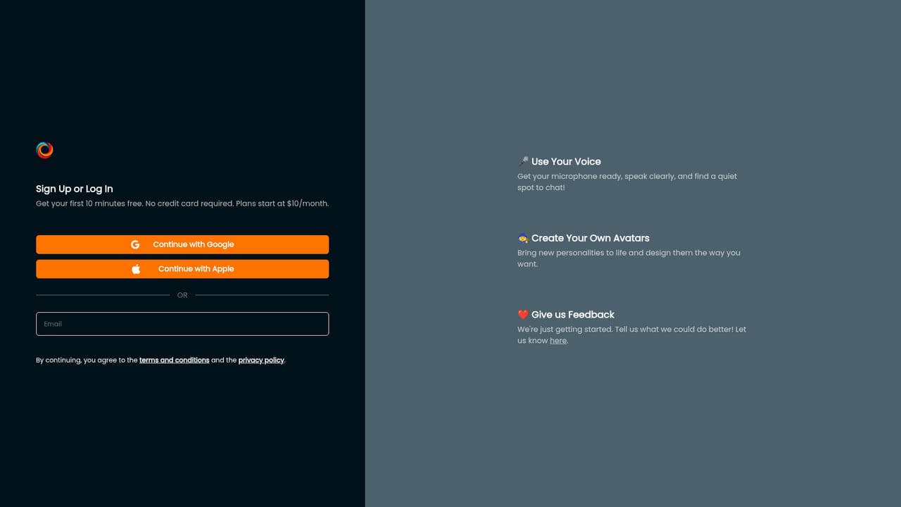 Odea.io — Start the free sign-up