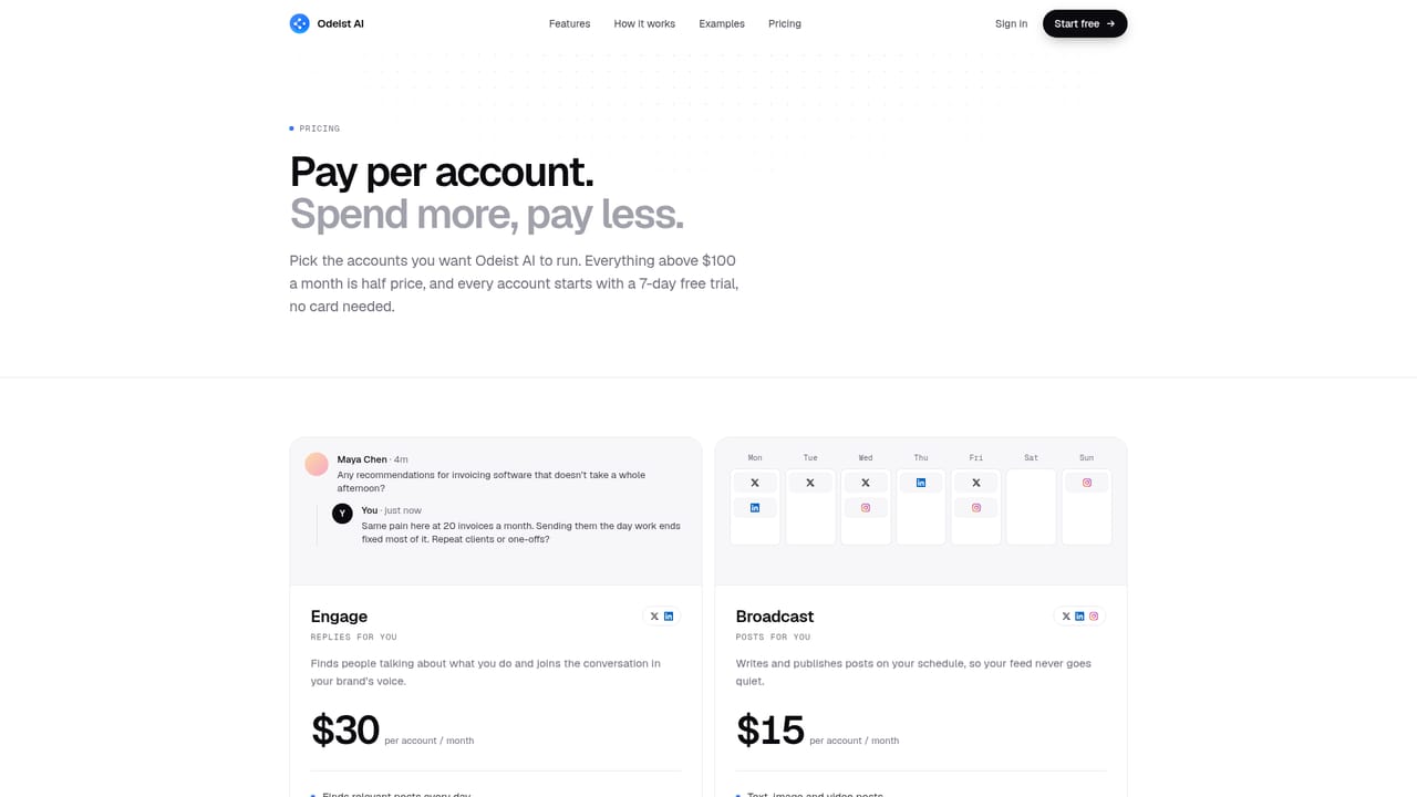 Odeist — Compare plans and scale