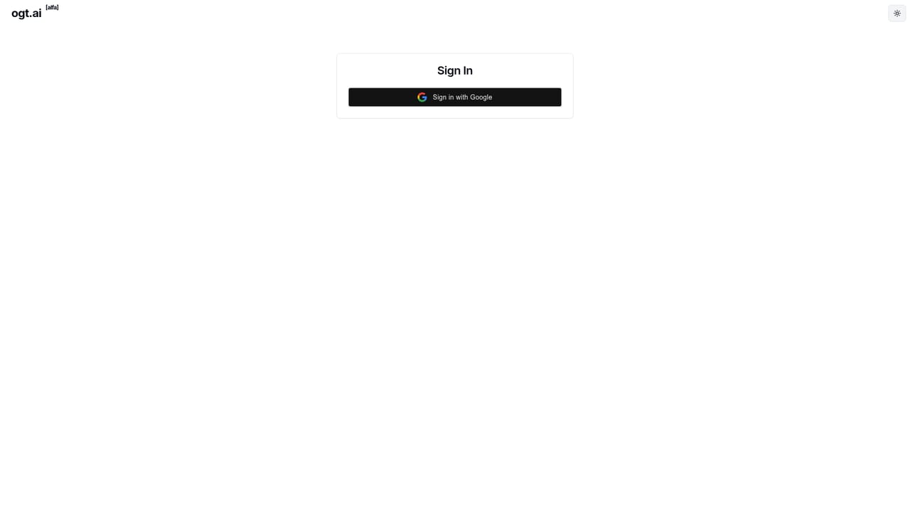 OgtAI — Open the Space chat interface