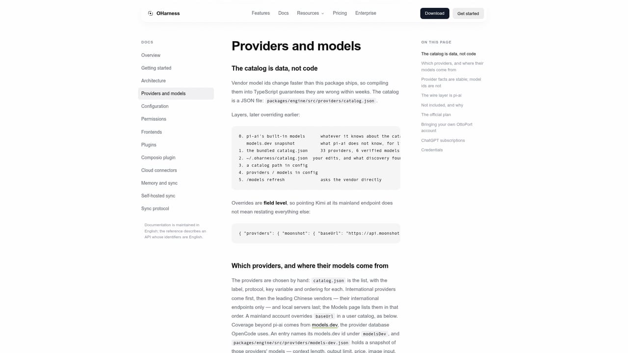 OHarness — Connect a provider