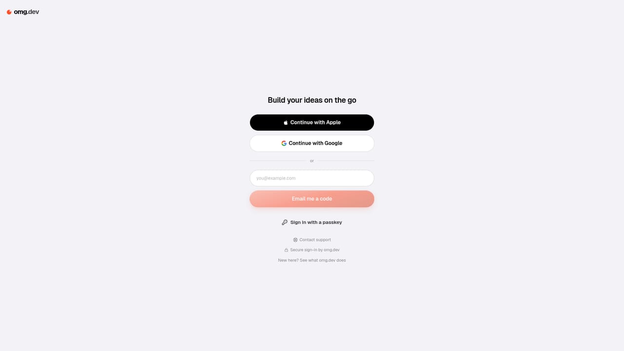 omg.dev — Open the browser builder
