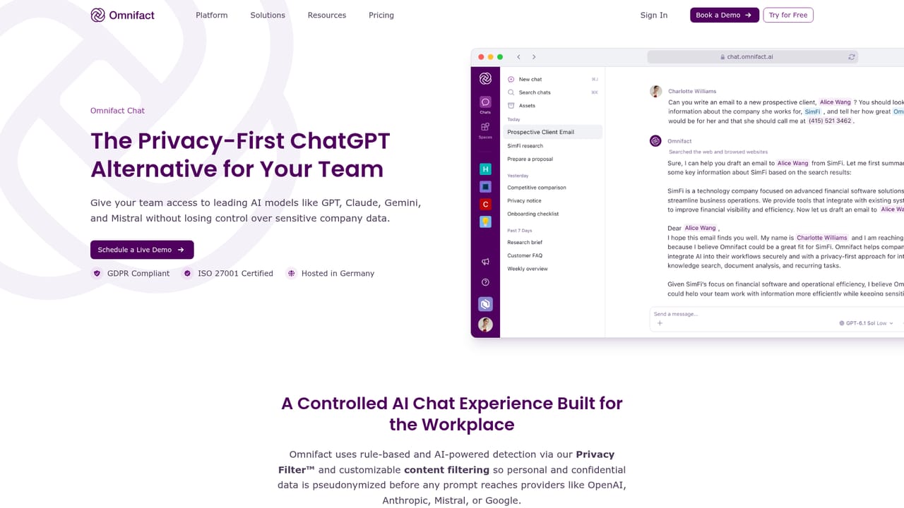 Omnifact — Explore the chat workspace