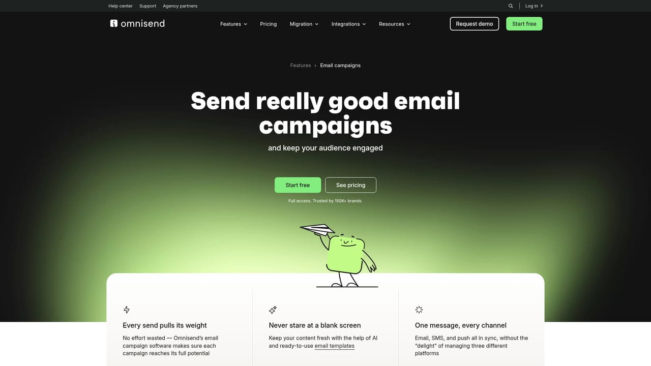 Omnisend — Generate copy in the Email Builder