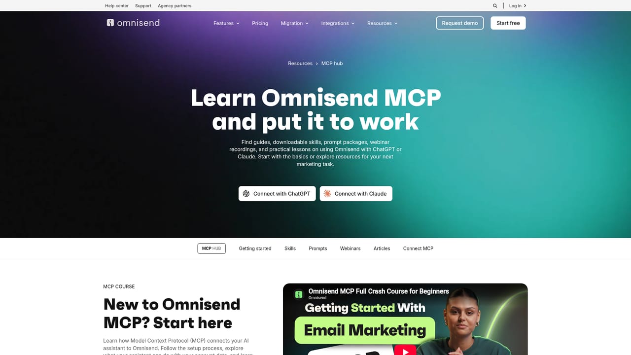 Omnisend — Connect Omnisend MCP to ChatGPT or Claude