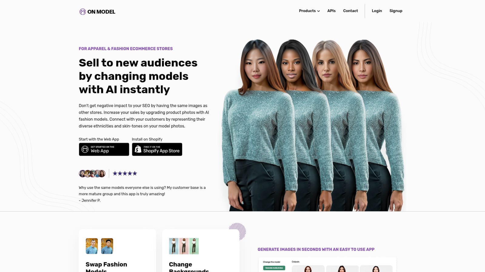 On model — Install the Shopify app (optional)