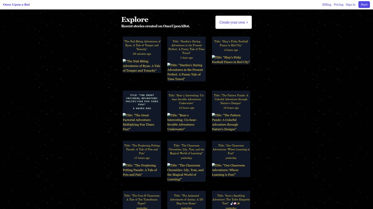 Once Upon A Bot — Edit, redraw, export and share