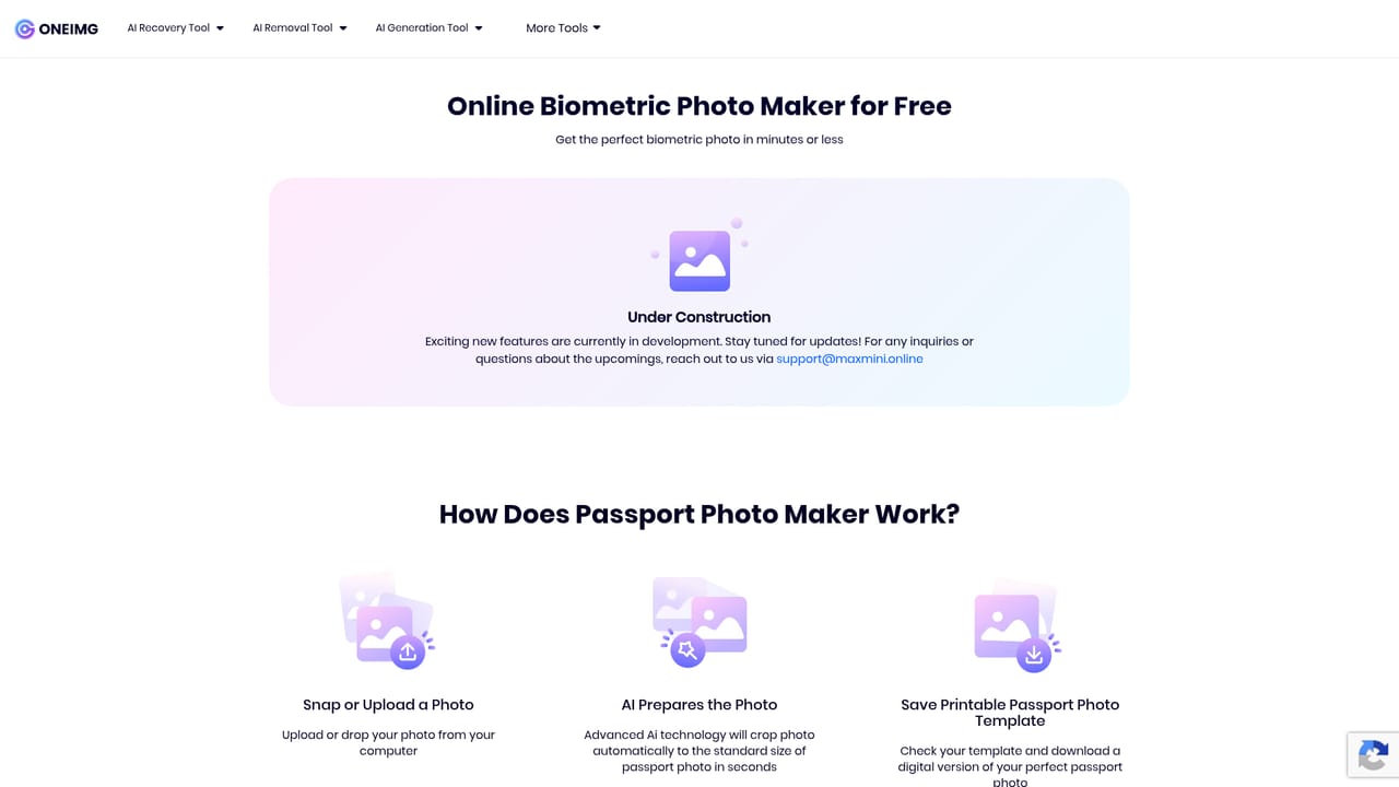 Oneimg — Prepare a compliant passport photo
