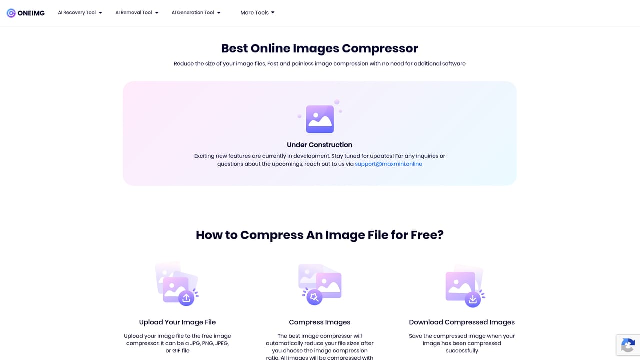 Oneimg — Optimize size before publishing