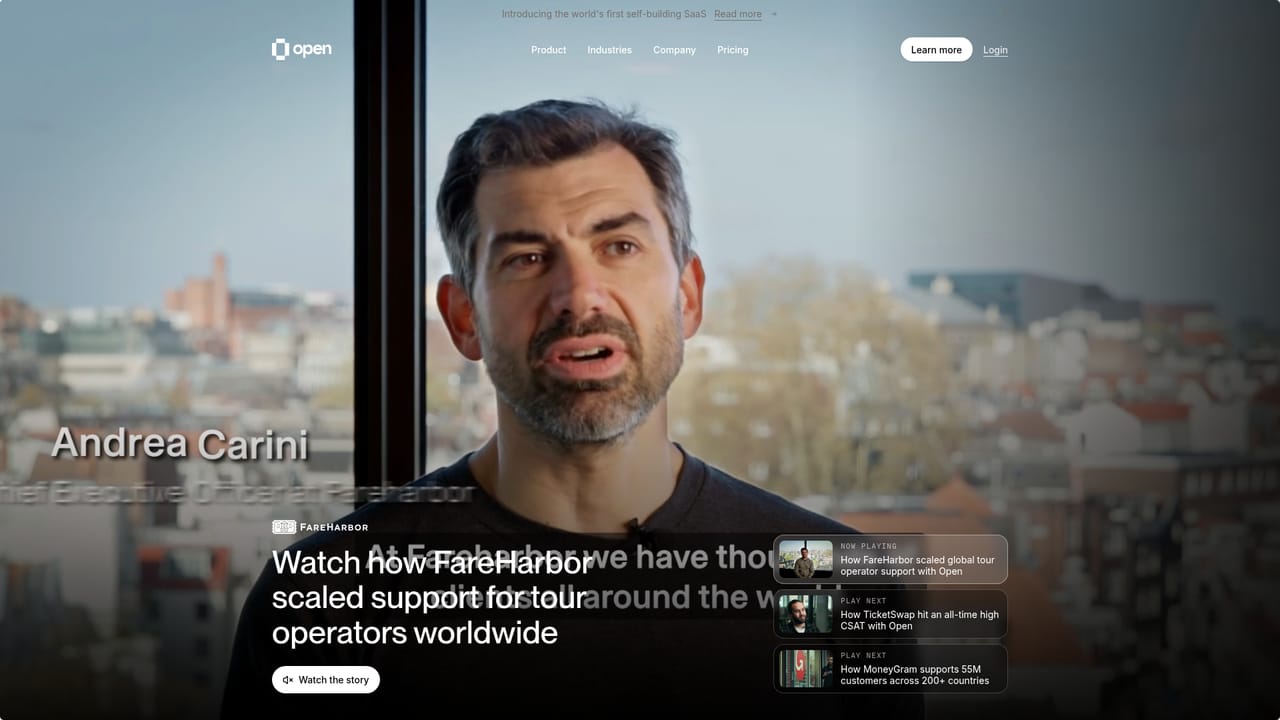 Open — Read a customer story close to your use case