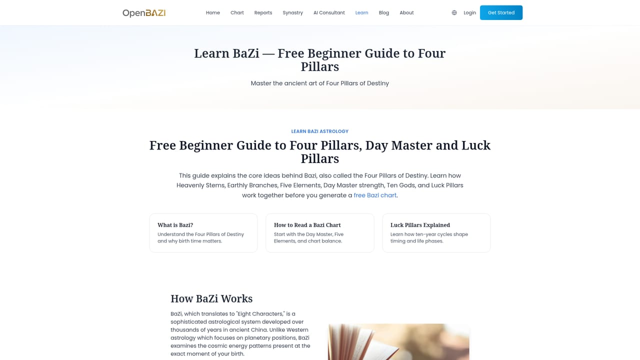 OpenBAZI — Read the BaZi primer