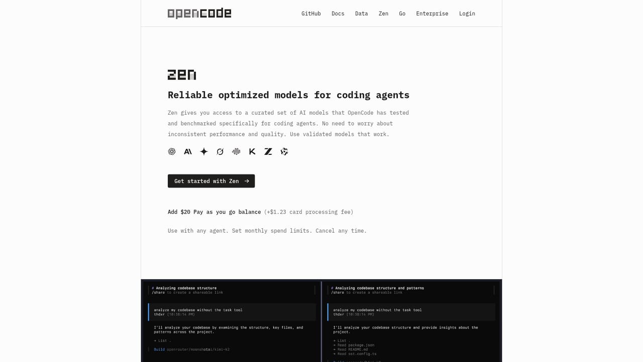 OpenCode — Consider Zen for consistent models