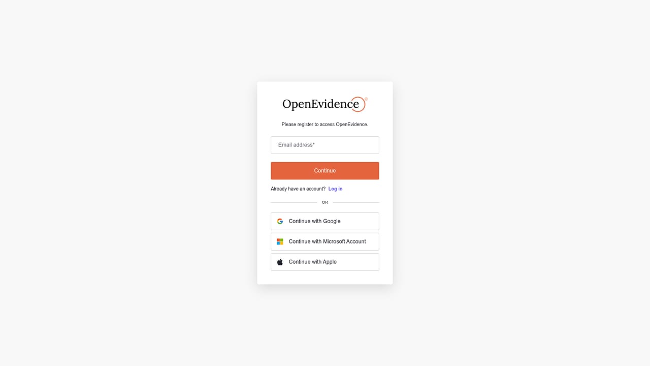 OpenEvidence — Check eligibility and create an account